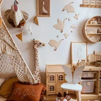 childrens room wall decoration ins wind wood a group of small flying geese murals niche can be pasted wall collocation