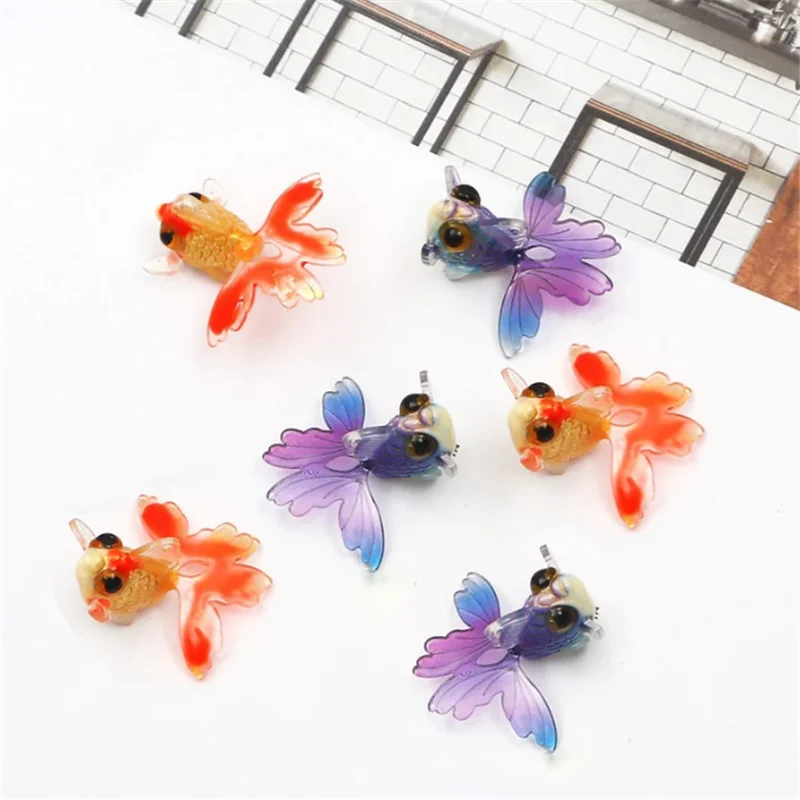 

2pcs 15*28*25MM Acrylic Goldfish Pendant, 3D Simulation Goldfish Charm, DIY Necklace Earrings Pendant Jewelry Accessories