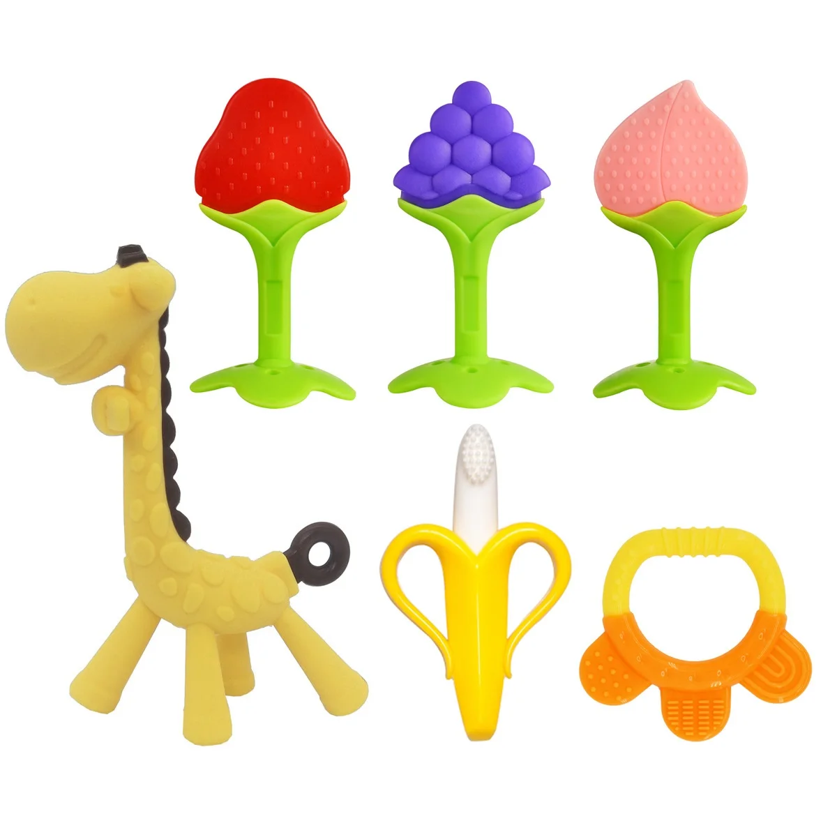 

Детский моляр прорезыватель из пищевого силикона, жираф, зубные кольца, детские игрушки для ухода за зубами, аксессуары для новорожденных