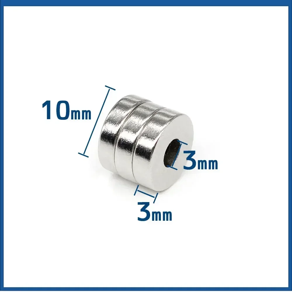 10/20/50/100/150/200/300 шт. 10 х3-3 круглый потайной неодимовый магнит х3 отверстия 3 мм N35