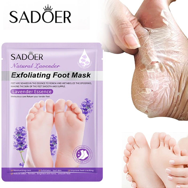 

1PCS Exfoliating Foot Mask Lavender Milk Removes Dead Skin Nourishing Prevent Cracked Heel Repair Softening Calluses Heel Care