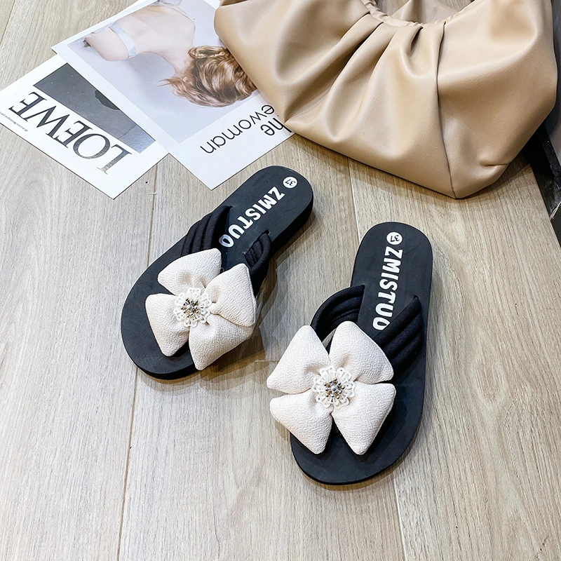 

Summer Beach Shoes for Women 2023 New Fashion Flower Women's Wedges Slippers Roman Ladies Casual Flip Flops Female Flat Slides
