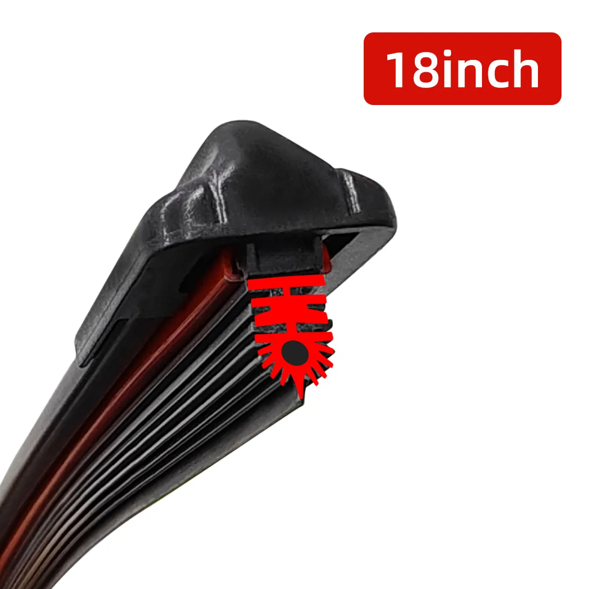 

PINMOAP 11-дюймовая Резиновая Щетка Стеклоочистителя С Универсальным J/U-адаптером Для Дворников 14-22 Дюймов: Высококачестве...