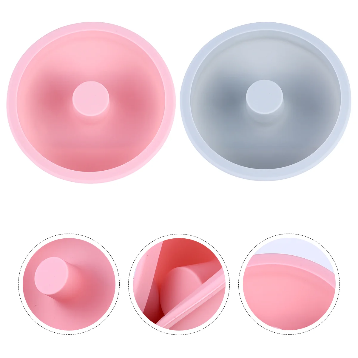 

2Pcs Non-Stick Silicone 4 inch Cake Mould Donuts Doughnut DIY Mold for Baking