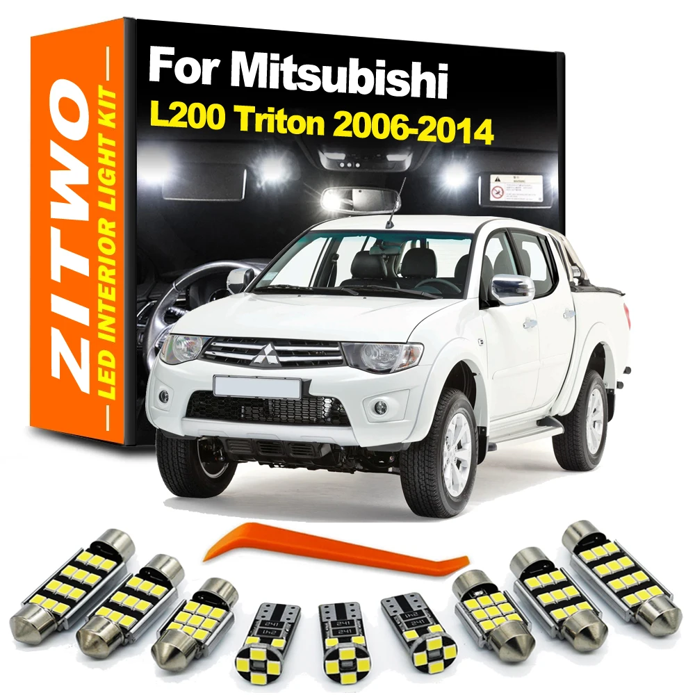 11Pcs LED Interior Light Bulb Kit For Mitsubishi L200 Triton Strada Sportero Hunter 2006 2007 2008 2009 2010 2011 2012 2013 2014