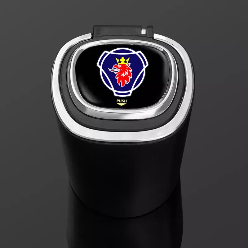 

For Scania K250 K280 K310 K320 K490 SERIE G P S SerieX car 4S High-end Car Ashtray LED Ligh Alloy Ash Tray Portable Ashtray