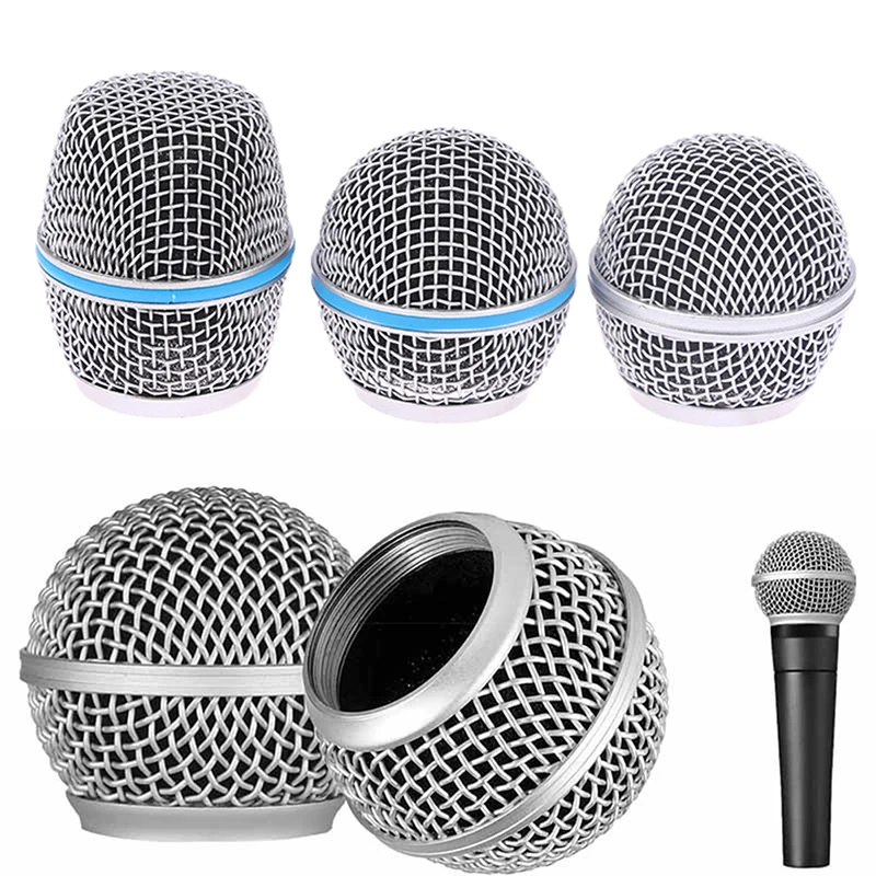 

Microphone Replacement Head Steel SM58 Mesh Handheld Microphone Grill Mesh Head Fits Shure Beta 57A 58A 87A 845S 945
