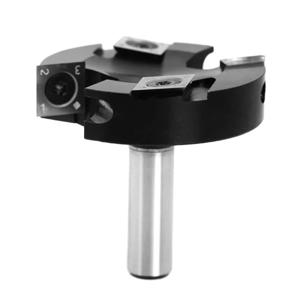 

4-Flute Wood Planer Bit 63.5mm Cutting Diameter12 Mm/12.7mm Shank Spoilboard Surfacing Router Bit Insert Carbide Slab