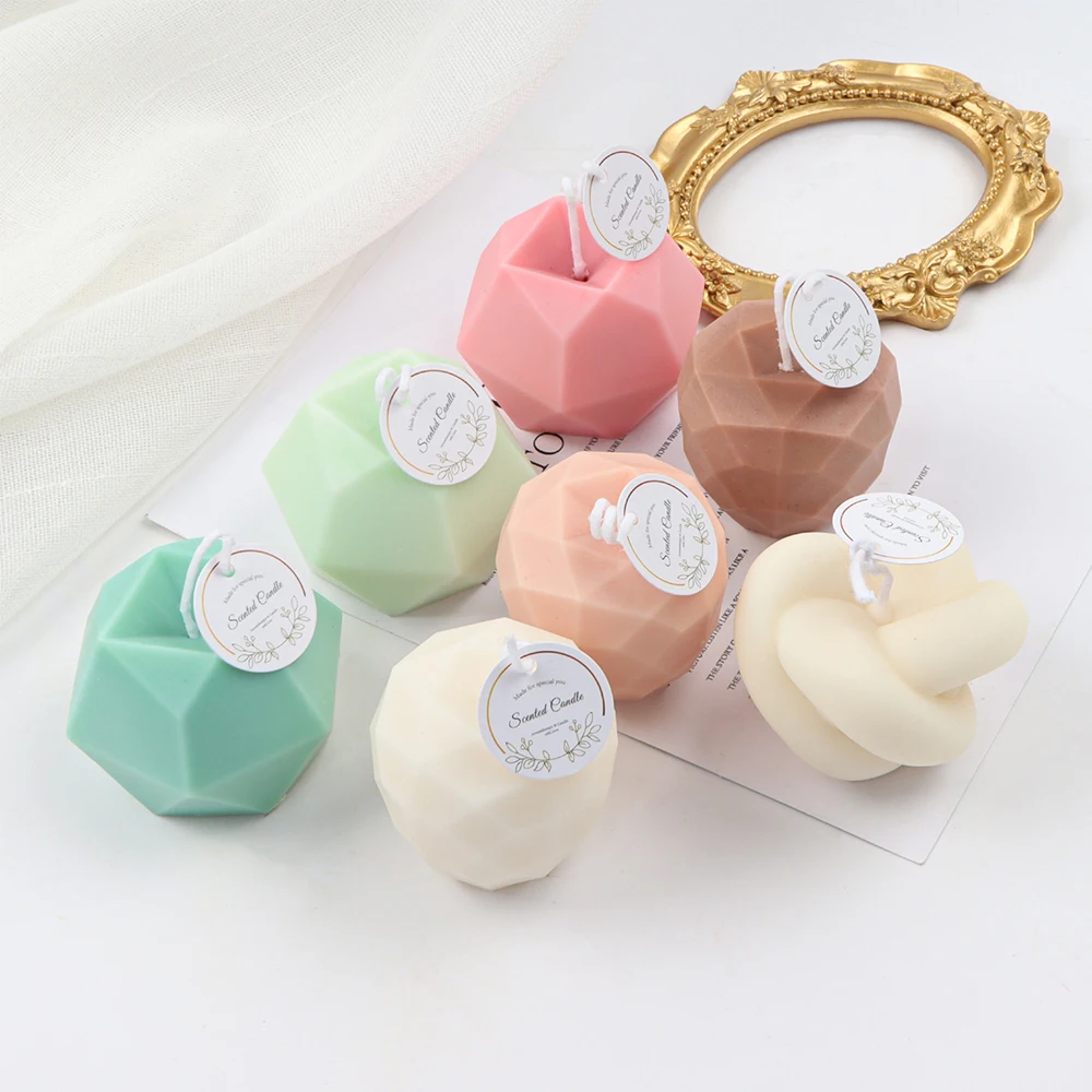 

New Diamond Bubble Candles Silicone Mold 3D Aromatherapy Plaster Candle Making Soy Wax Cube Soap Mold Handmade Baking Cake Mould