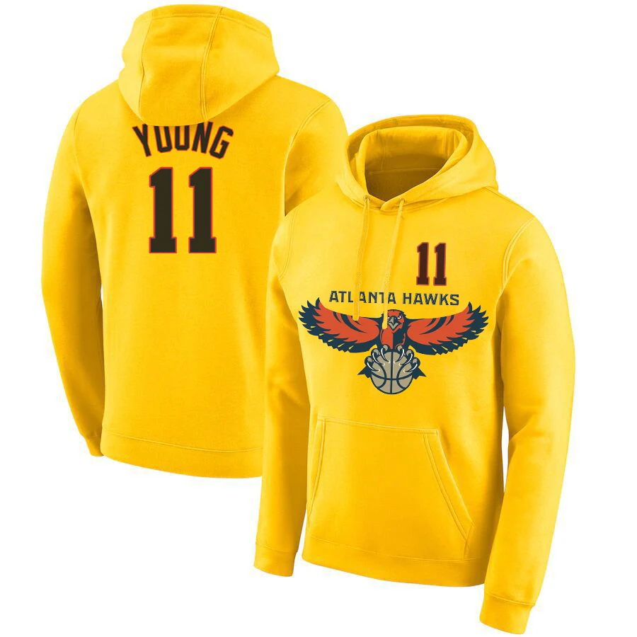 

American size European Basketball Jerseys Clothes #11 Atlanta Hawks Trae Young Sweatshirt Hoodies Training Suit Loose