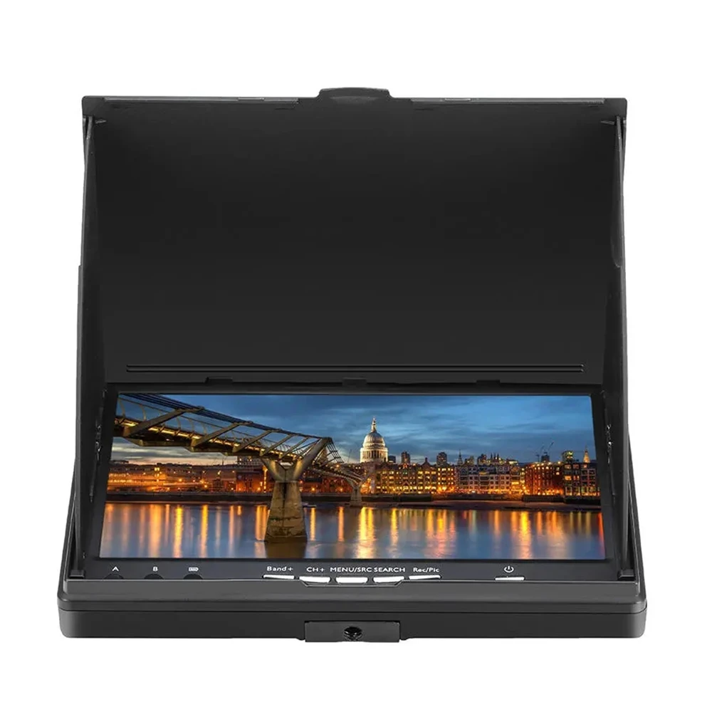 Фото LCD5802D LCD5802S 5802 5,8G 40CH 7-дюймовый Raceband FPV 800x480 со встроенным аккумулятором видеоэкран для FPV Multicopte №4