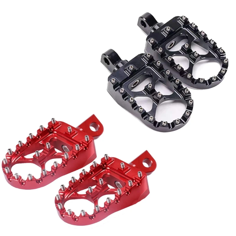

2Pcs Motorcycle Foot Pegs Skidproof Foot Rest Highway Footpegs Aluminum Alloy Motorcycle Part Folding Rear Pedals