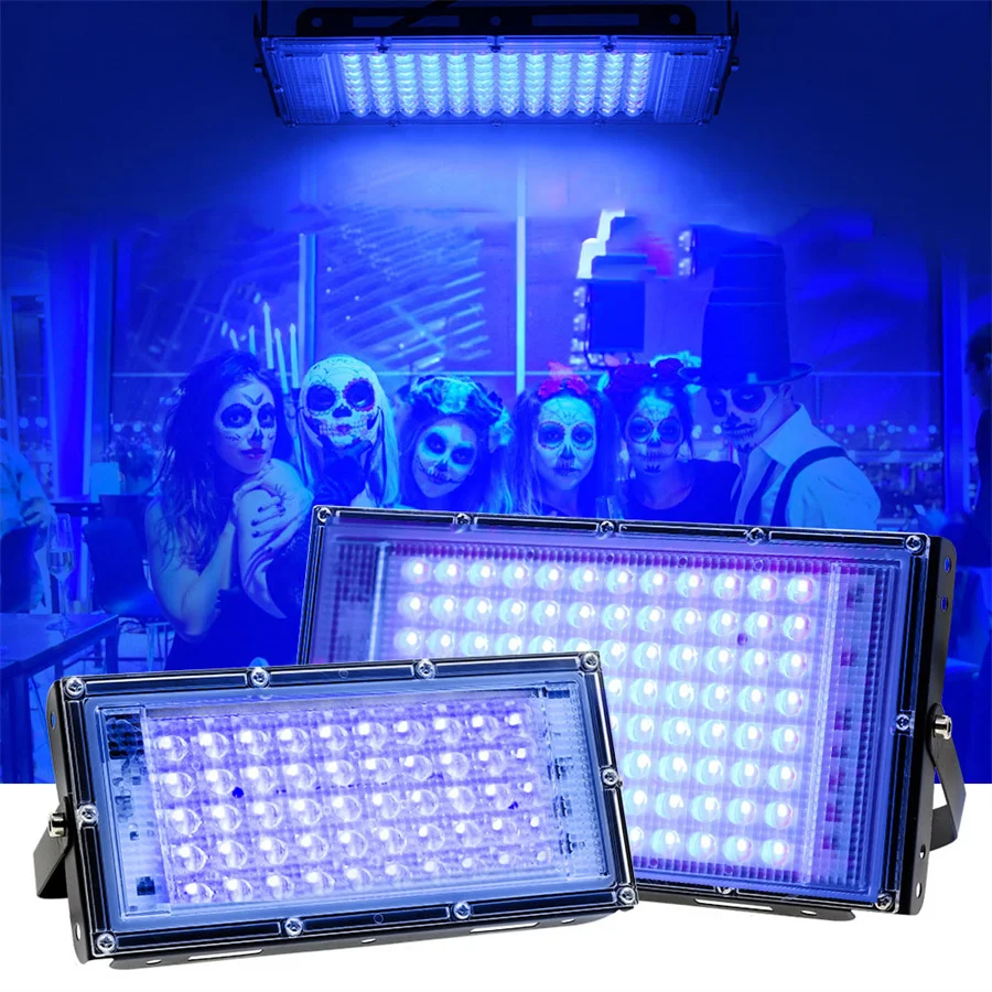 

Outdoor LED UV Black Light 50/100/300W Blacklight IP66 Waterproof Flood Lamp for Dance Party Stage Effect Grow In the Dark Decor