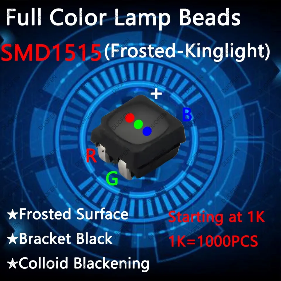 

Kinglight RGB бусины для ламп SMD1010/SMD1212/SMD1515/SMD2020 1000 шт