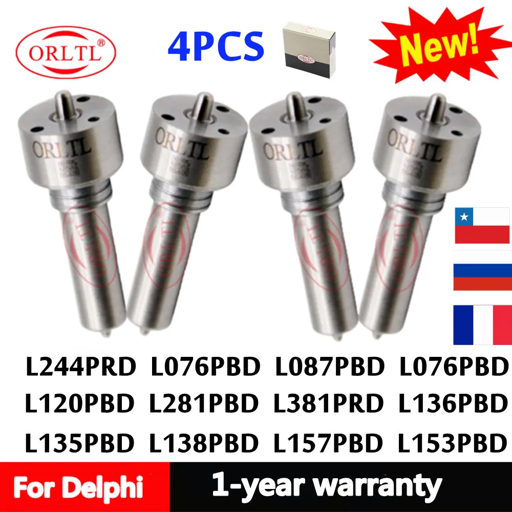 Фото 4 шт. L087PBD L076PBD Дизельная форсунка L135PBD L138PBD L157PBD L153PBD L120PBD L281PBD L381PRD L136PBD L244PRD для Delphi 3/4 ORLTL №1