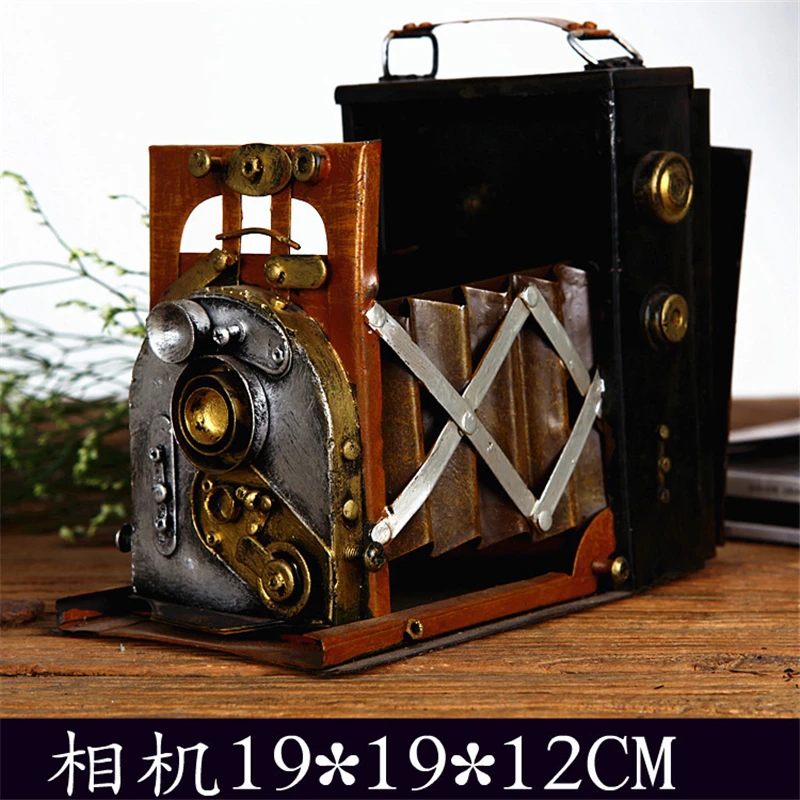 

Vintage SLR Camera Model Figurines Bar Cafe Decoration Ornaments Movie Shooting Props Handicrafts vcr