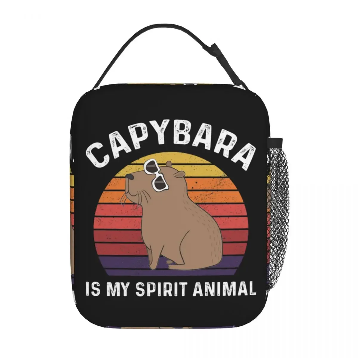 Ретро Винтаж Капибара - мой Дух изолированная сумка для обеда с животными