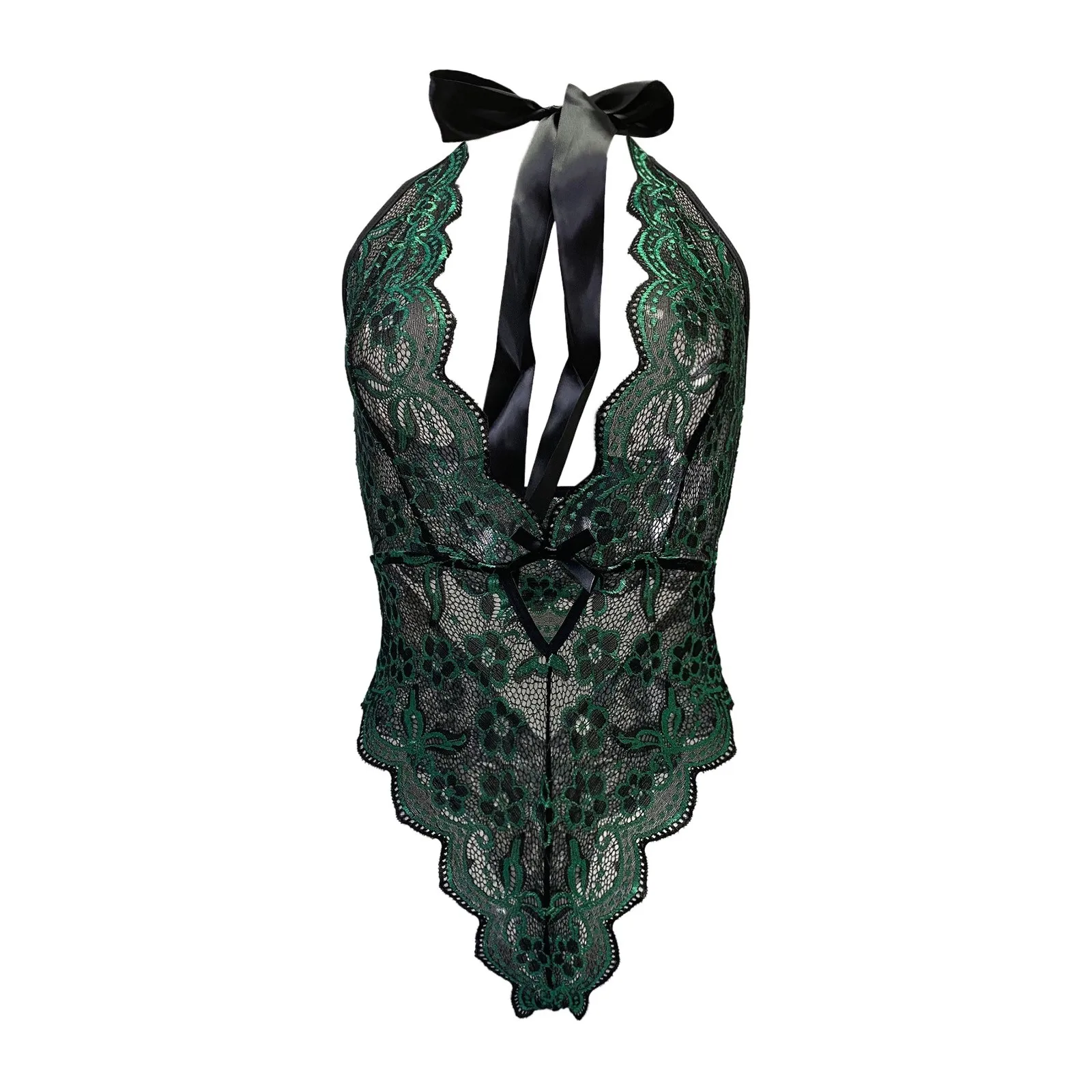 Женское модное цельное нижнее белье женское для ролевых игр кружевное в клетку