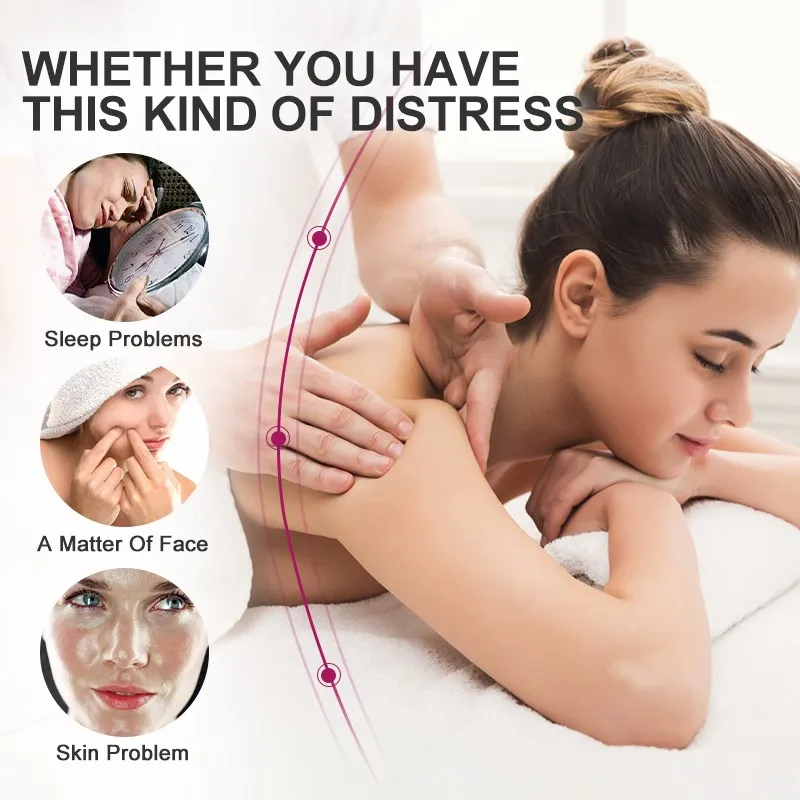 Сиреневый свет и успокаивающее активное эфирное масло массаж тела чистое