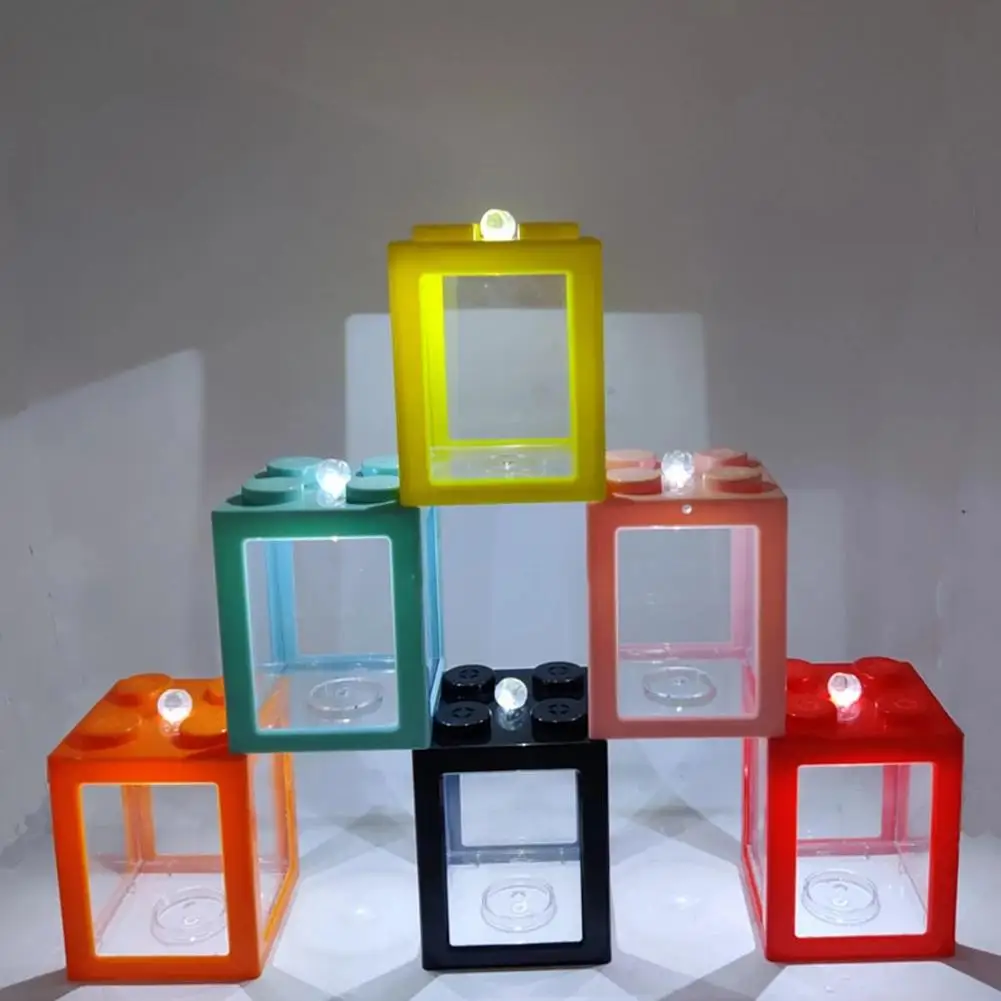 

Офисный мини-бак с черепашкой, Штабелируемый строительный блок, дизайн гостиной, настольный Ландшафтный аквариум с подсветкой