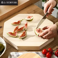 shimoyama cypress wood chopping blocks kitchen food plate pizza sushi bread tray cutting board kitchen accessories no paint