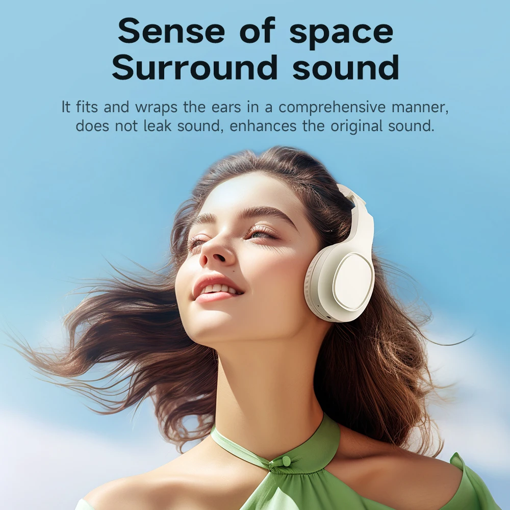 Фото HOCO W46 Беспроводные Bluetooth-наушники 40 мм Динамики Музыкальные наушники для спортивных игр Складной дизайн Портативная накладная гарнитура №3
