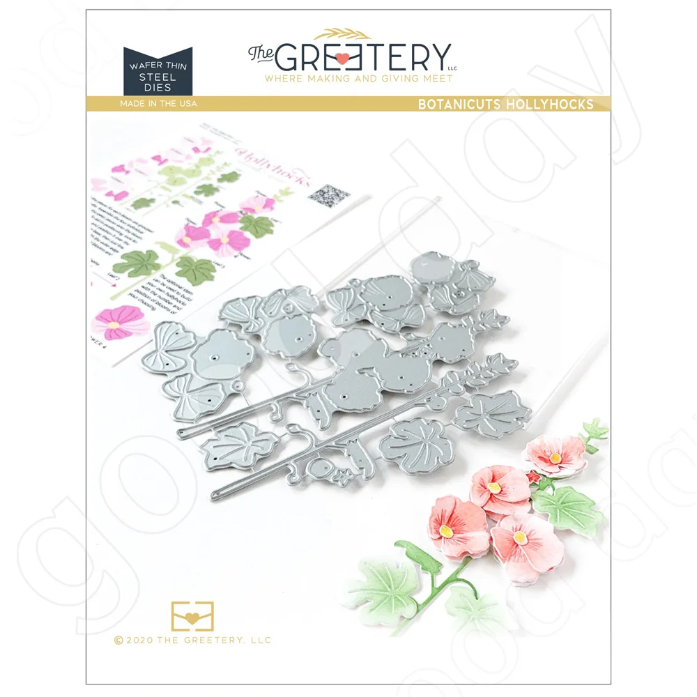

Arrival New 2022 BotaniCuts Hollyhocks Metal Cutting Dies Scrapbook Diary Decoration Embossing Template DIY Card Handmade