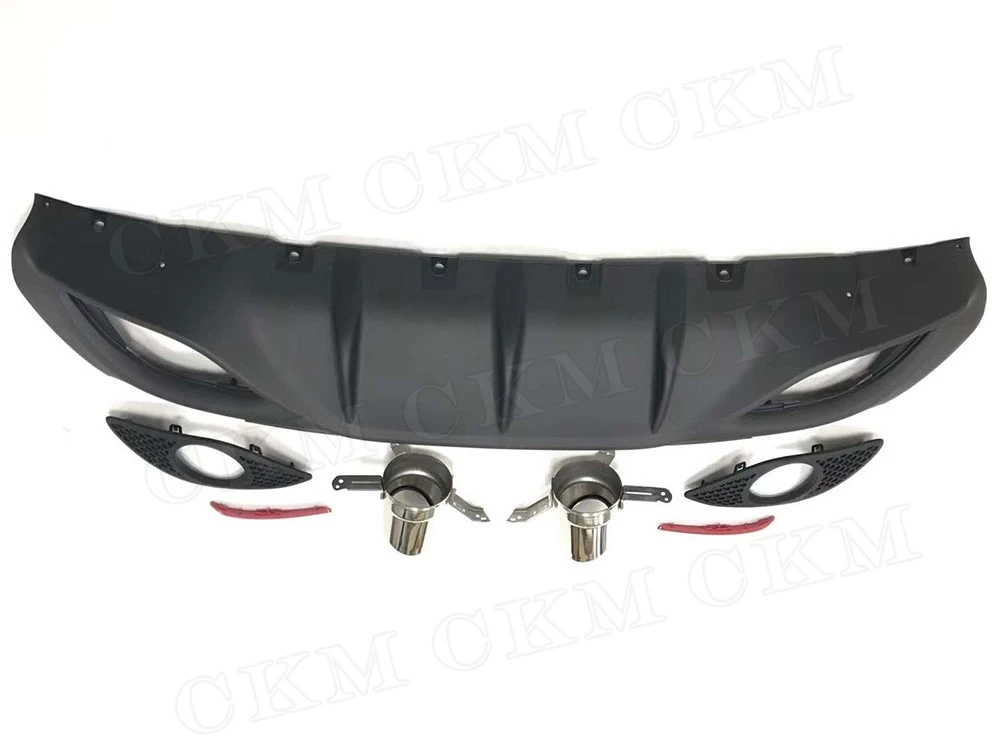 Спойлер диффузора заднего бампера с насадками на выхлопную систему для Alfa Romeo Giulia