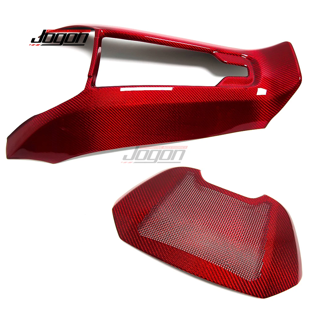 RED углеродное волокно внутренняя крышка динамика заднего сиденья автомобиля