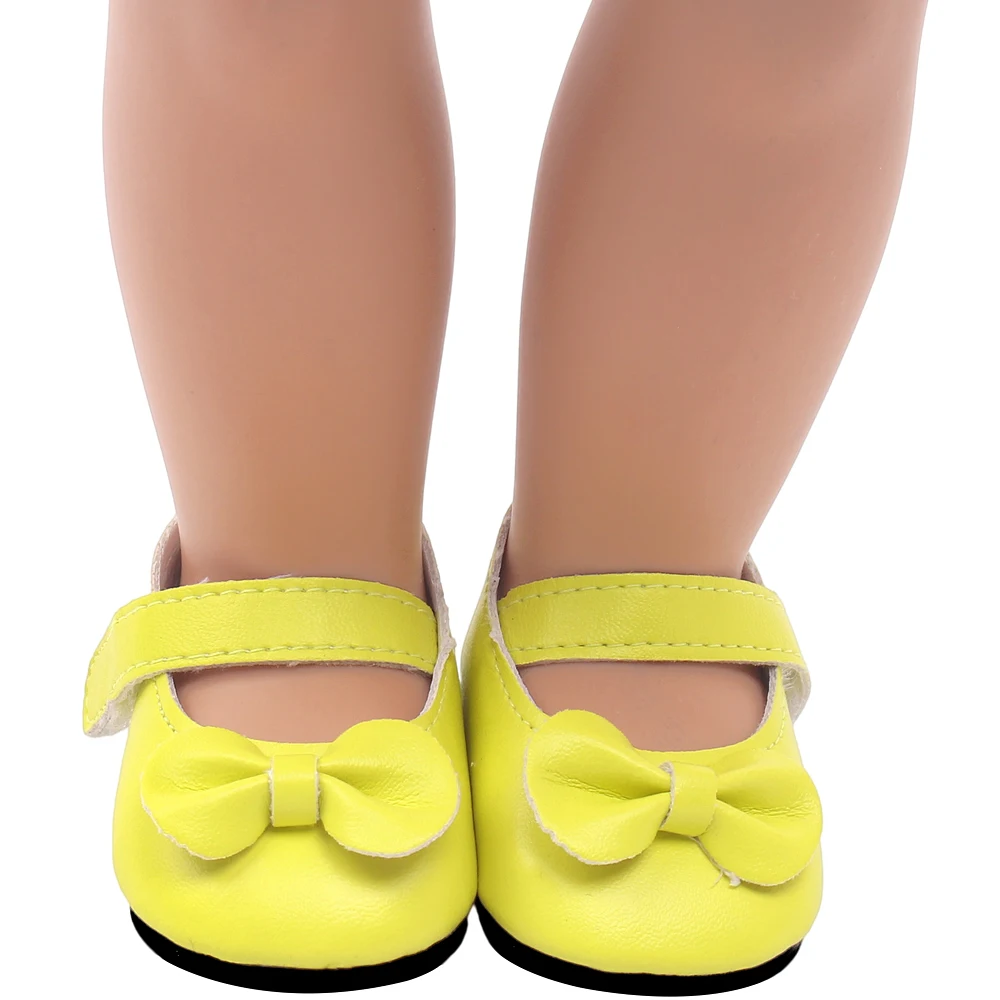 Кукольная обувь с желтым бантом Классическая 18 дюймов американская