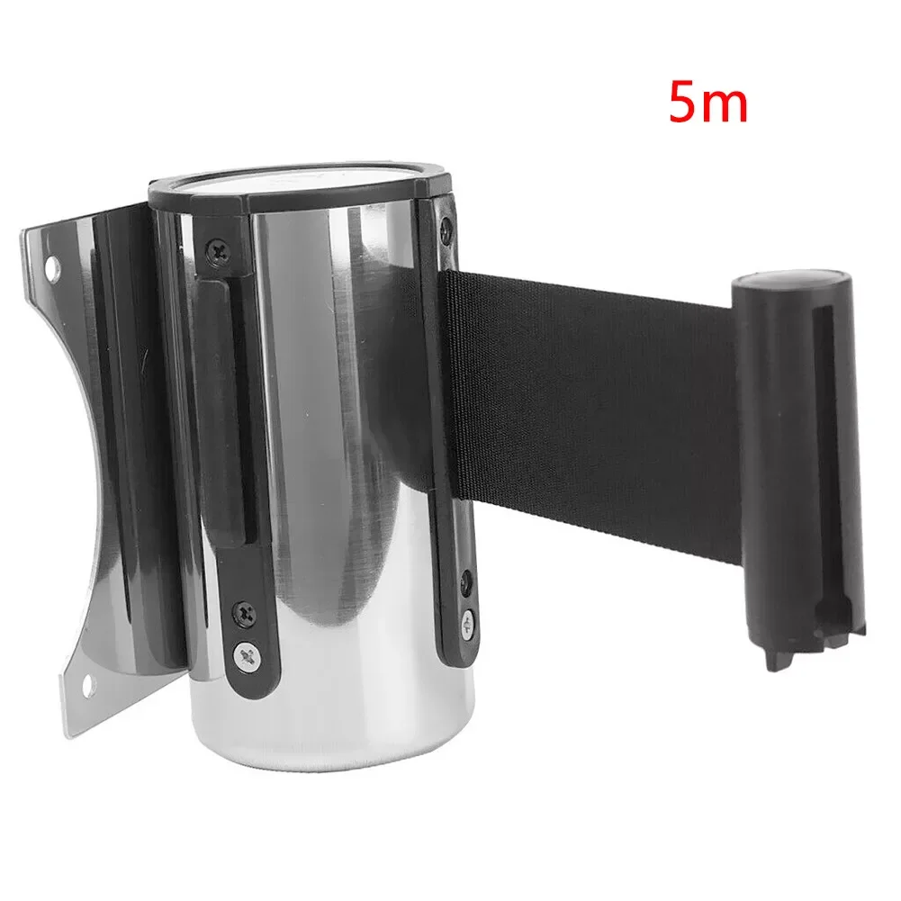 

Retractable Ribbon Crowd Control Red Belt Wall Mount Protective Tape Stanchion Queue Sport Barrier Outdoor 2m/ 5m