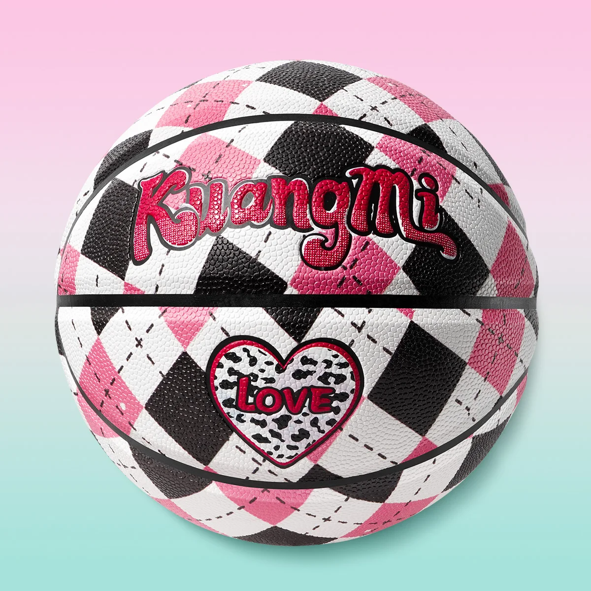 Kuangmi Size 7 Basketball Ball Wear-Resistant Anti-Slip PU Leather Basketball for Men Women Birthday Present Gifts