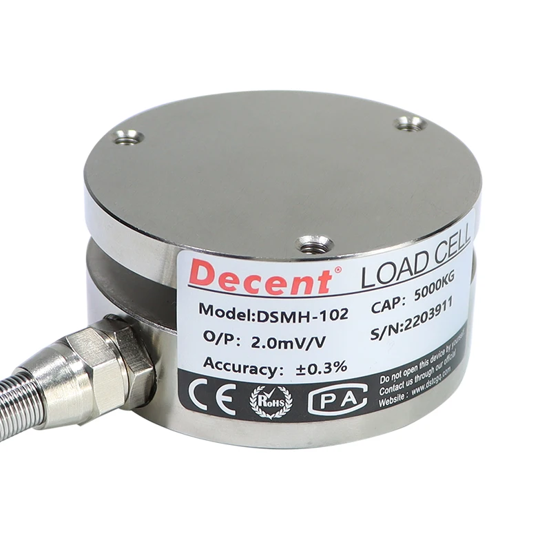 

Measurement Robot Automatic Equipment Compression Flat Diaphragm Type Force Load Cell 50kg 100KG 5T 10ton Gravity Mini Sensor
