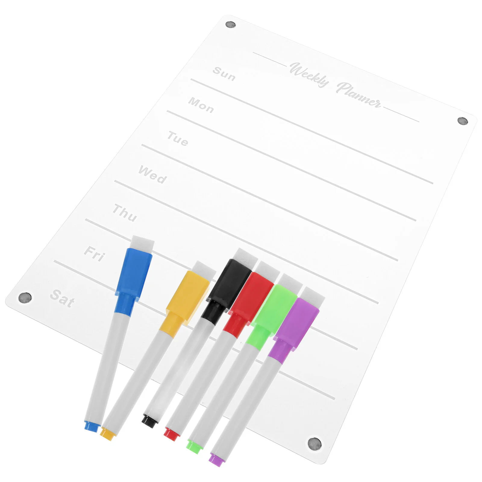 

Magnetic Board Daily Schedule Clear Wall Refrigerator Weekly Fridge Acrylic White Dry Erase