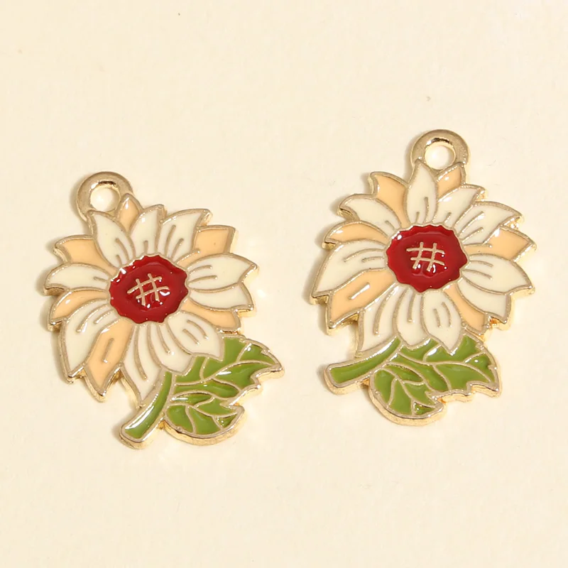 

5 шт., подвески в виде листьев подсолнуха, 23 х16 мм