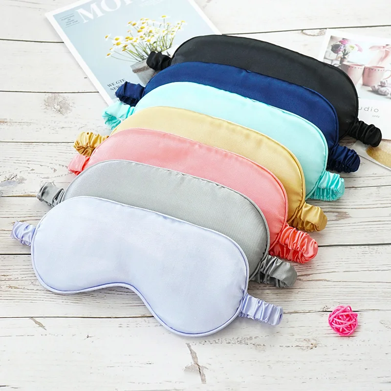 

Imitated Silk Eye Patch Shading Sleep Eye Mask Eyepatch Travel Relax Cover Eyeshade Health Sleeping Shield Eye Care Tools