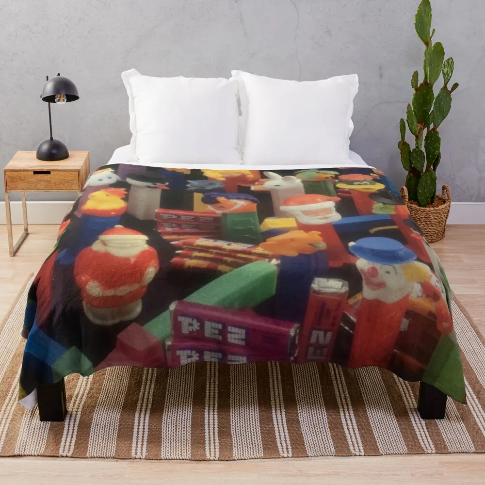 

Pez candyThrow Blanket Blanket Sofa Flannel Fabric Blankets For Sofas