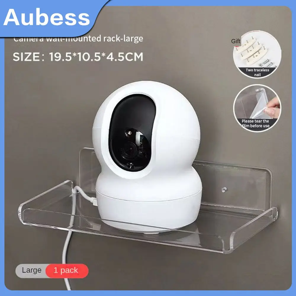

Wall Mount Floating Stand Shelf For Security Camera Mini Speaker Other Small Items In Bedroom Bathroom Kitchen Living Room