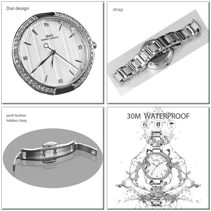 Luxury Women Watches Large Dial Stainless Steel Casual Youth Girl Hand Clock Waterproof Original Brand Fashion Wristwatch Ladies