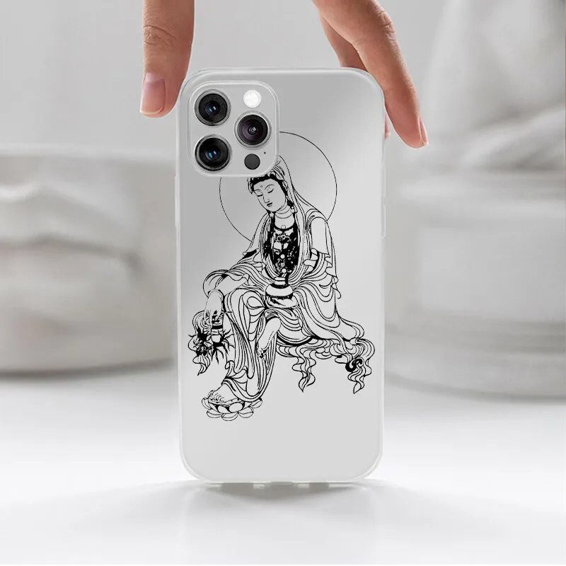 

Чехол NOHON из ТПУ для телефона SAMSUNG S22 PLUS ULTRA 5G S21 FE Bodhisattva, Модный мягкий чехол