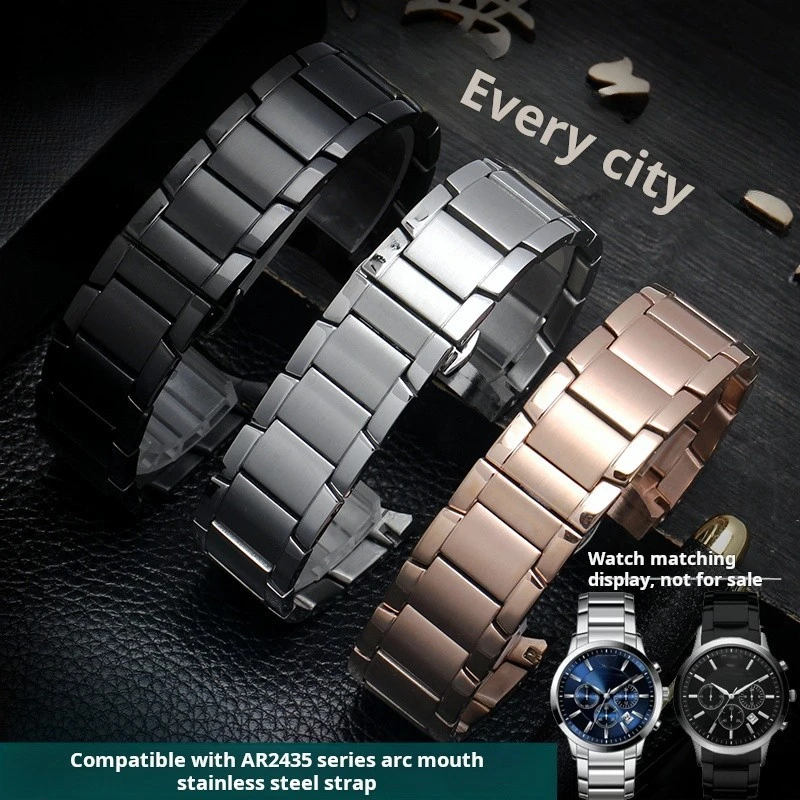 Мужской браслет 22 мм для часов Armani AR2447 AR2448 AR2434 AR2432 2433 2435 металлический ремешок из