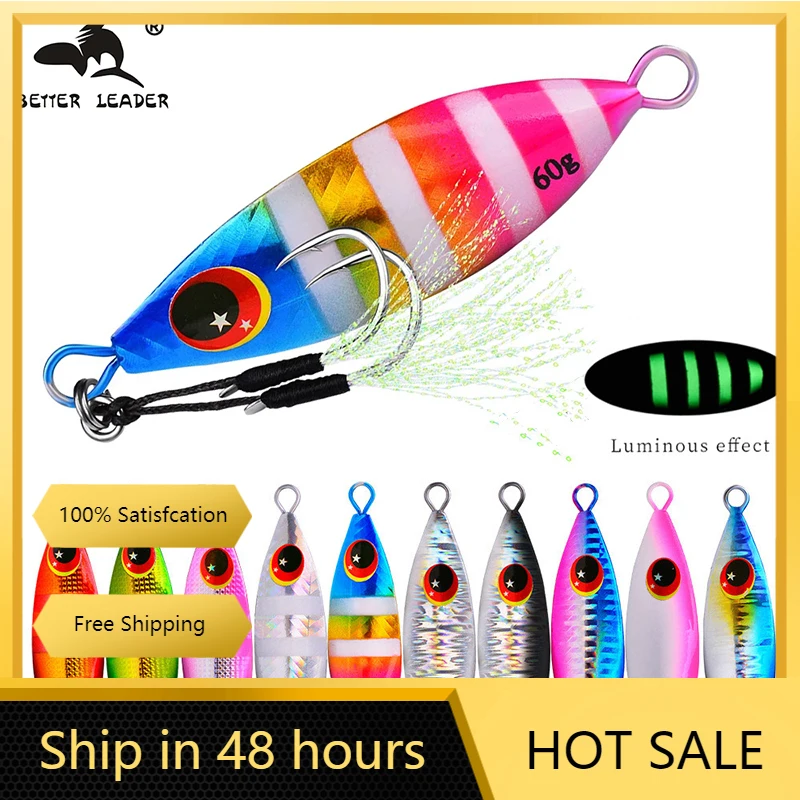 

BetterLeader приманка для джиггинга с медленным шагом, микро-приманка для морской рыбалки, медленная металлическая приманка для джиггинга 10 г, 20 г...
