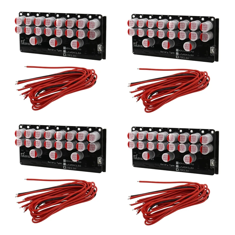 

4X 5A Balancer 8S Lifepo4 Li-Ion Ver Battery Active Equalizer Balancer Energy Transfer Board Balance