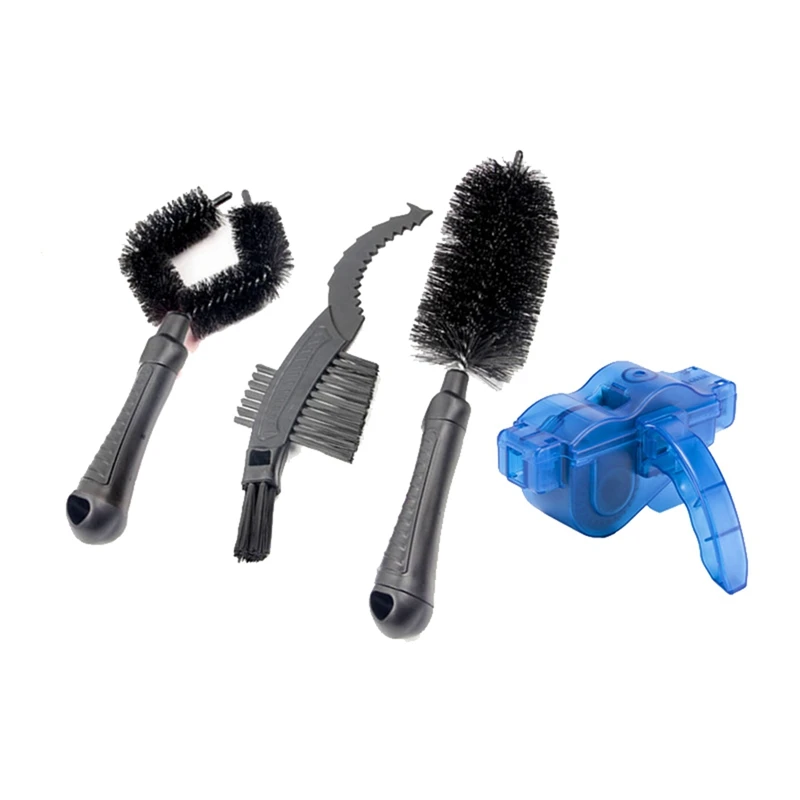 Bicycle Brush Flywheel Cleaning Tool Set Durable Easy Install To Use Black