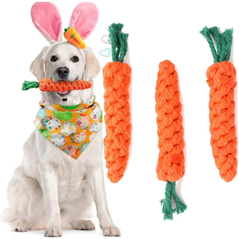 

Pet Dog Toys Cartoon Animal Dog Chew Toys Durable Braided Bite Resistant Puppy Molar Cleaning Teeth Cotton Rope Puppy Cat Toy