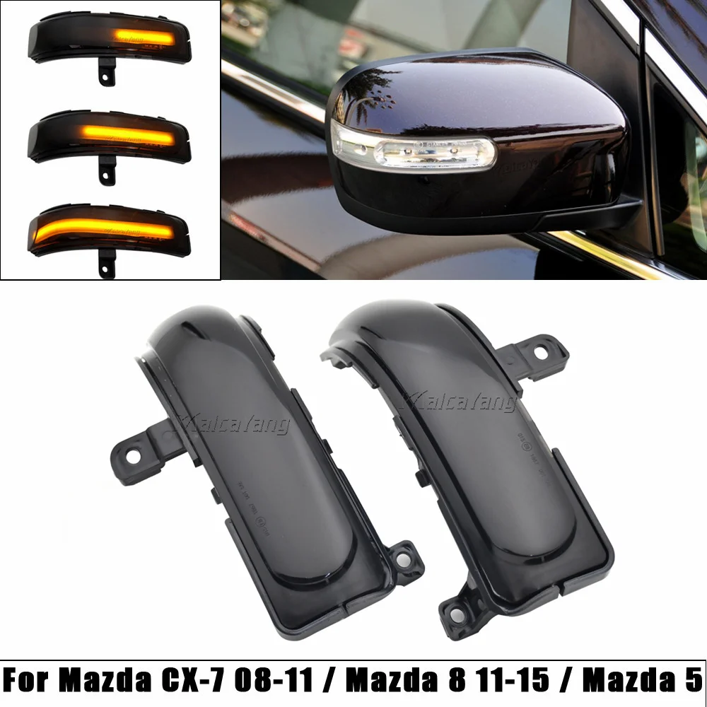 

Для Mazda CX-7 CX7 2008-2014 для Mazda 8 MPV 2011-2015, светодиодный динамический зеркальный светильник, лампа, автомобильный Стайлинг