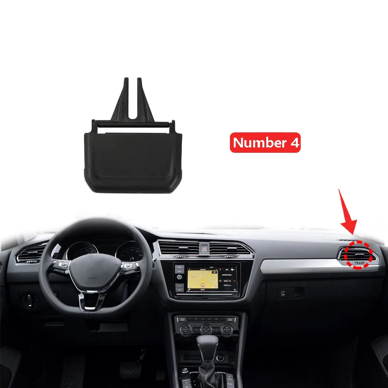 Передняя приборная панель, регулируемый зажим, вентиляционное отверстие переменного тока, розетка для VW Tiguan L MK2 Rline 2017-2021