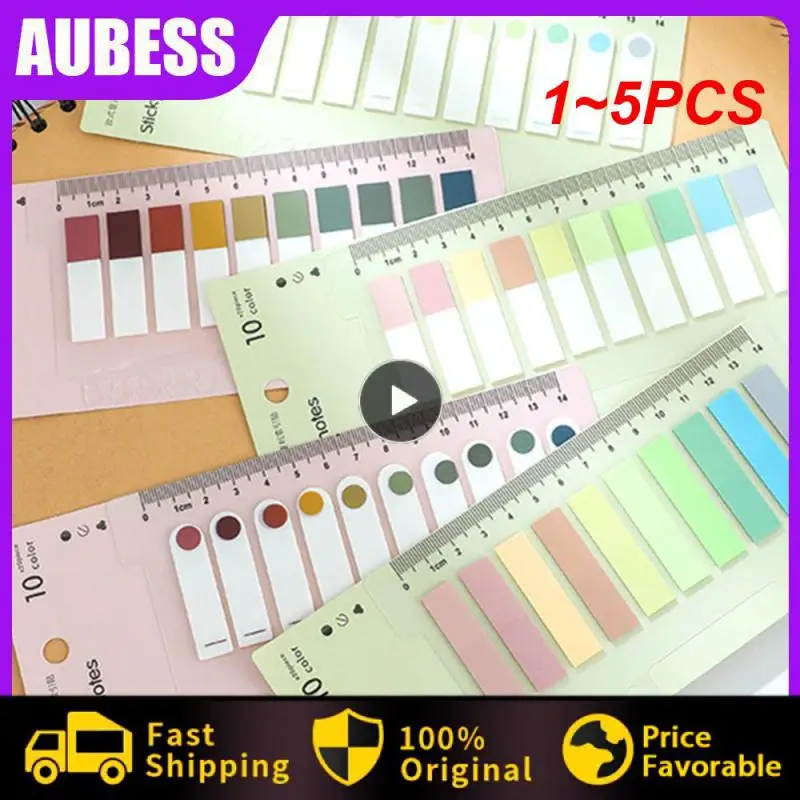 

1~5PCS Sheets Colorful Notes Memo Pad Self Adhesive Label Bookmarks Notepad School Office Stationery Supplies