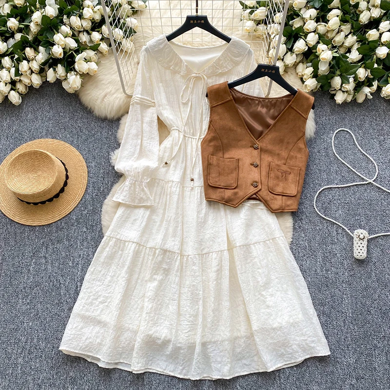 Женское Повседневное платье с длинным рукавом и V-образным вырезом