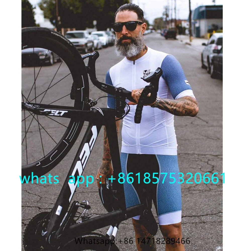 

Love The Pain Men Summer Bicycle Suit Cycling Jersey 9D Bib Set Customize Ropa Ciclismo Bicycle Wear Clothing Maillot Culotte